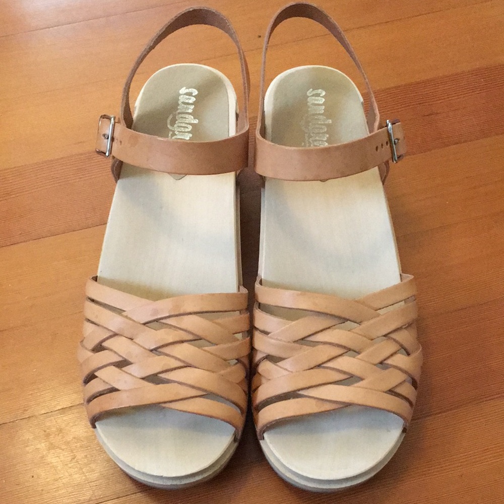 Sandgrens leather clog sandals size 42